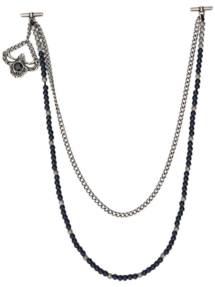 Tagliatore Beaded Collar Pin - Blue