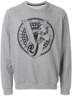Versace Jeans Vj Logo Print Sweatshirt - Grey