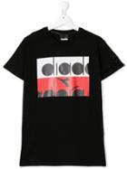 Diadora Junior Teen Logo Printed T-shirt - Black
