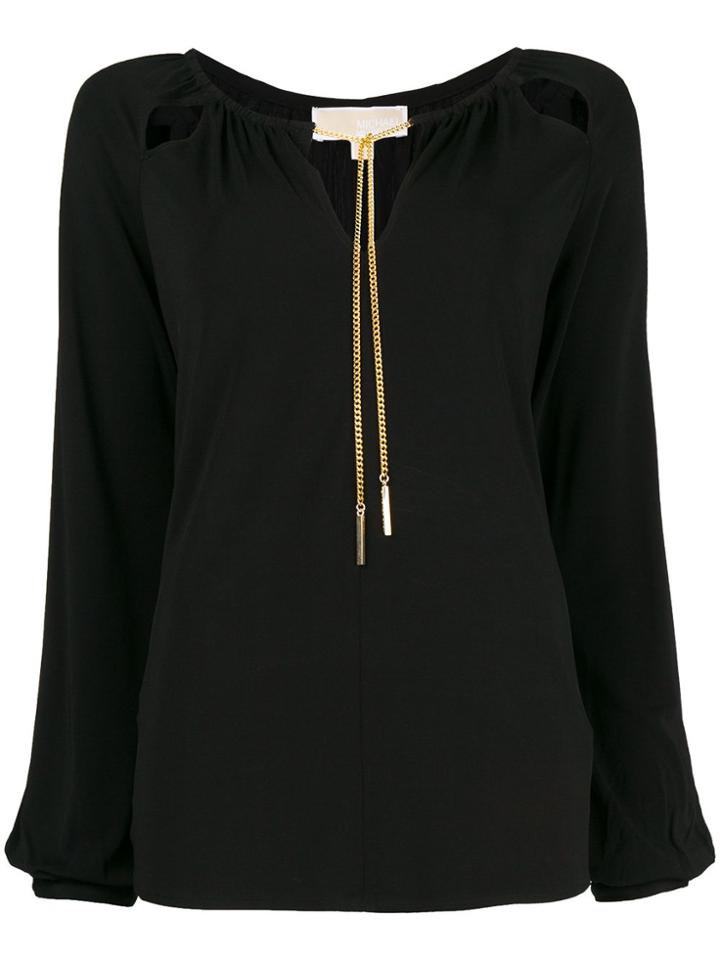Michael Michael Kors Loose Blouse - Black