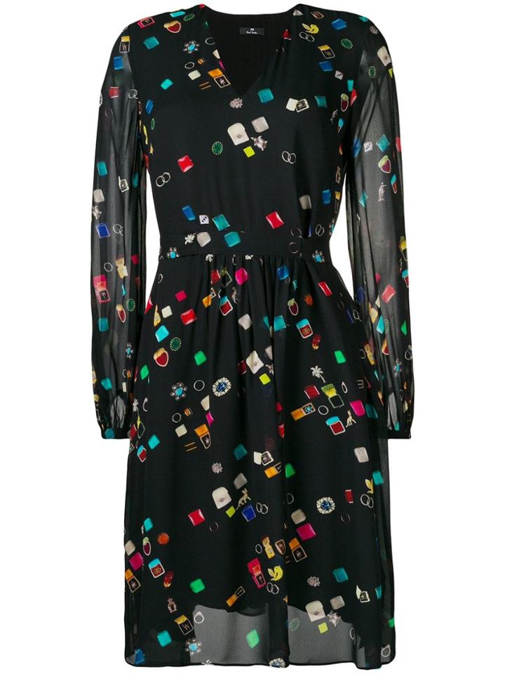Ps By Paul Smith 'jewellery' Print Dress - Black