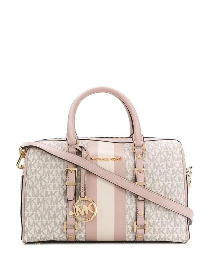 Michael Michael Kors Monogram Logo Tote - Neutrals