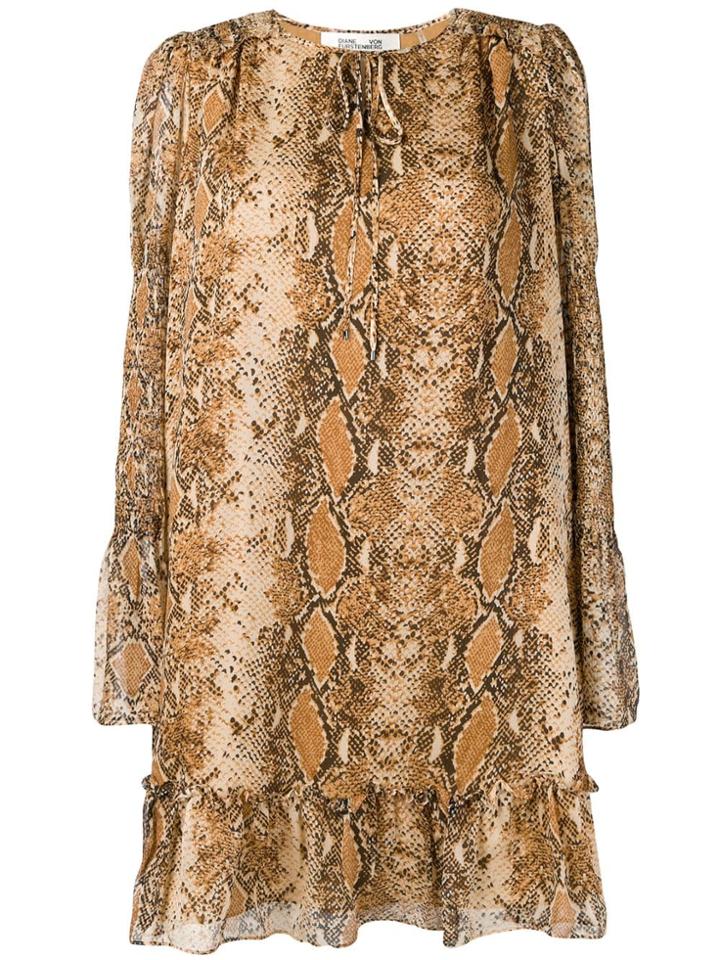 Dvf Diane Von Furstenberg Snakeskin Print Dress - Neutrals