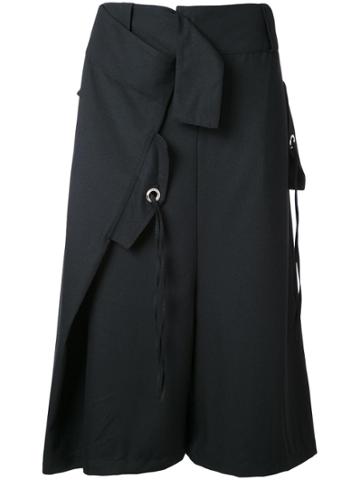 Max Tan 'serge' Cropped Trousers - Black