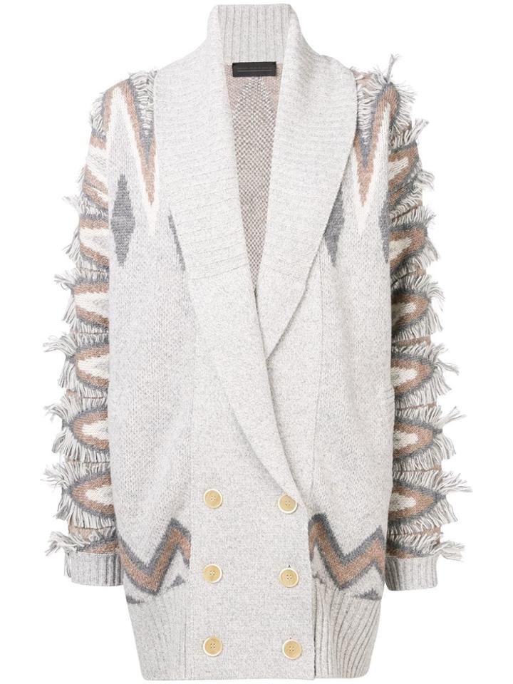 Diesel Black Gold Mylor-long Cardigan - Grey