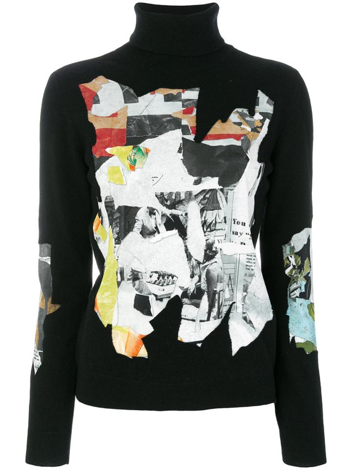 Moschino Magazine Cutout Jumper - Black