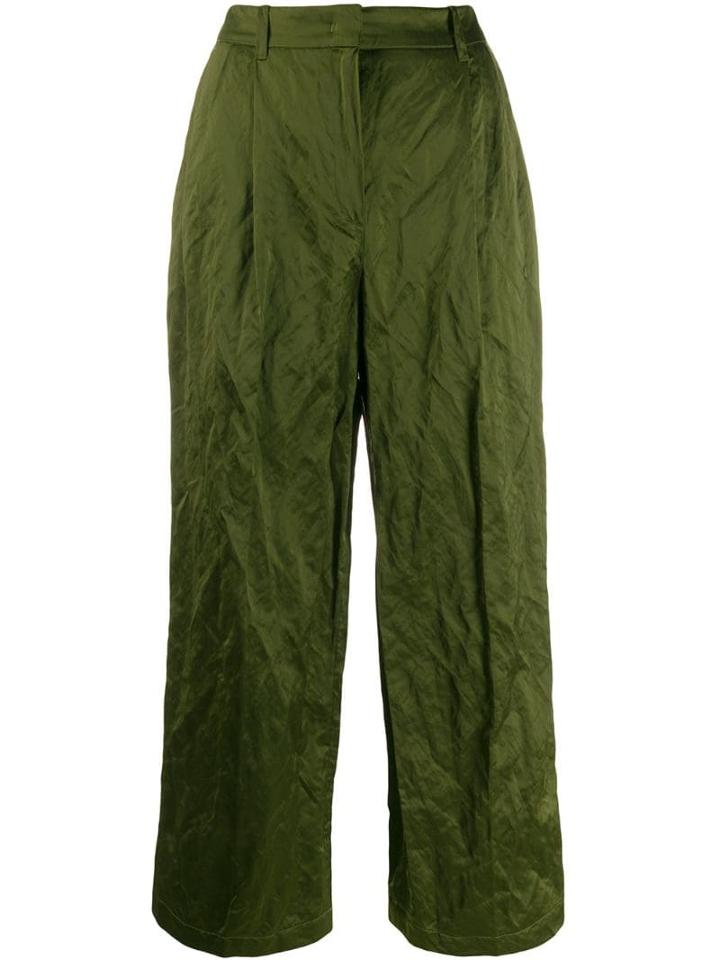 Odeeh Creased-effect Trousers - Green