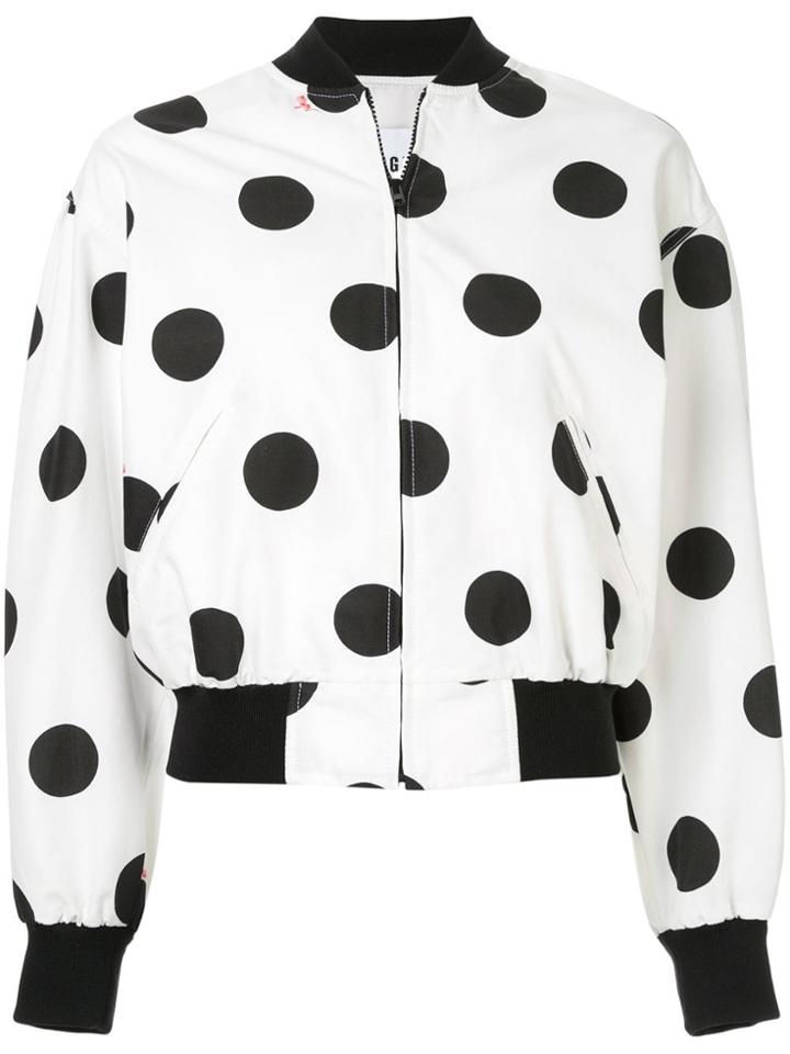 Msgm Polka-dot Bomber - White