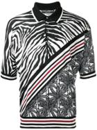 Dolce & Gabbana Zebra Stripe Polo Shirt - Black