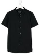 Emporio Armani Kids Teen Cutaway Collar Shirt - Blue