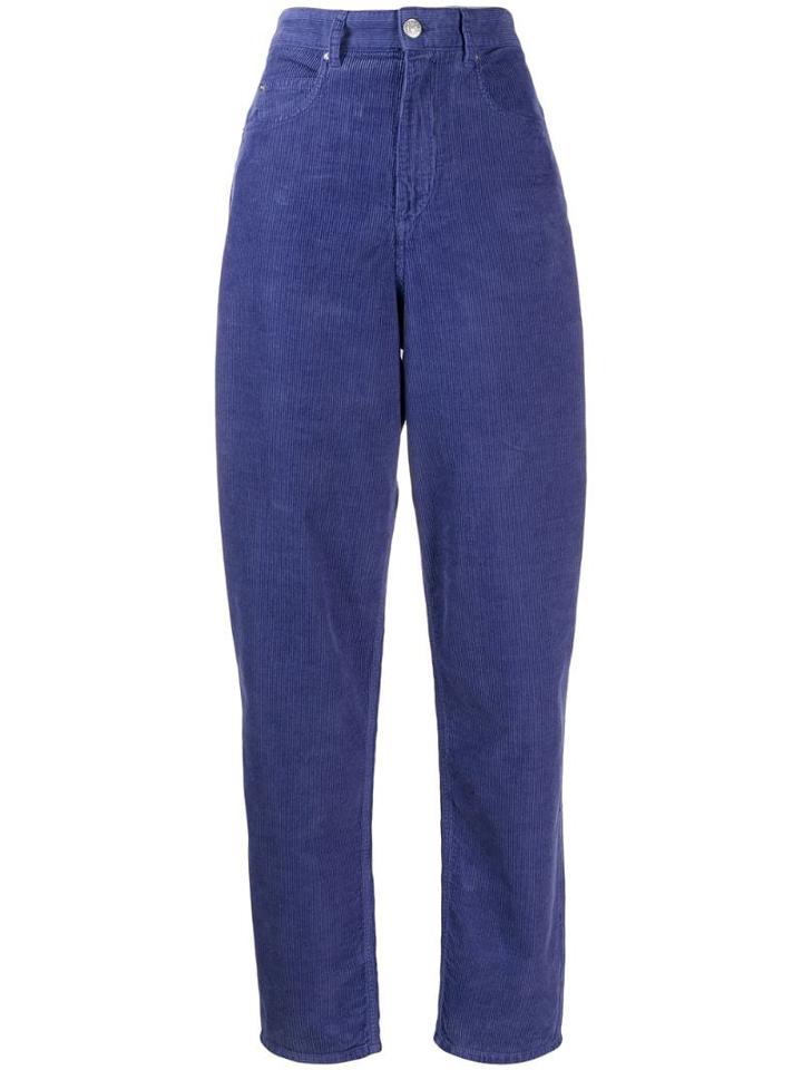 Isabel Marant Étoile High Waisted Tapered Trousers - Blue