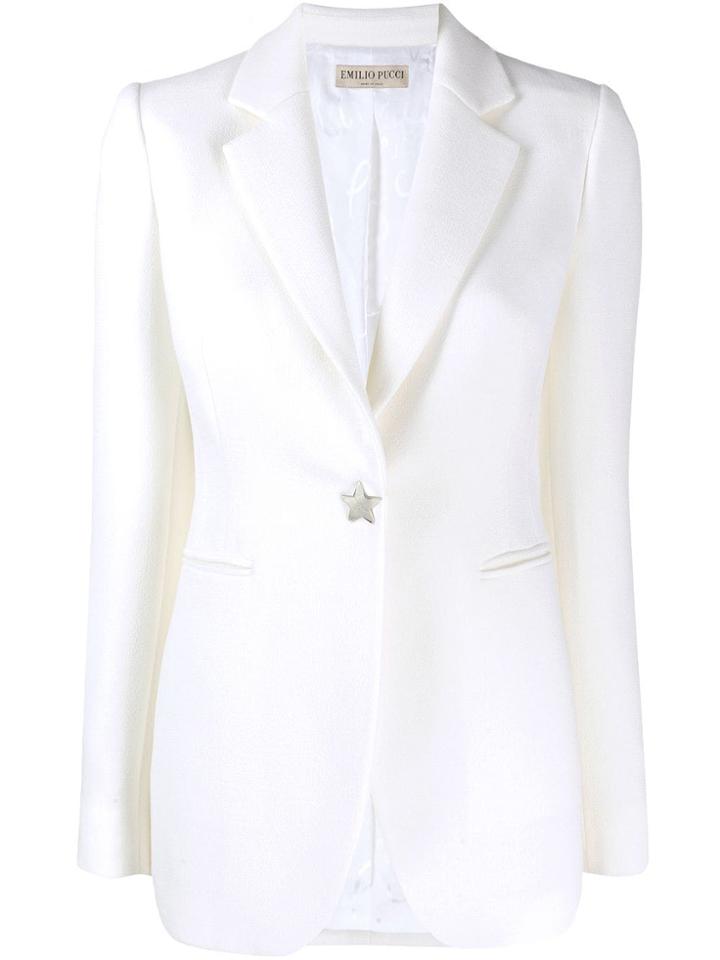 Emilio Pucci Star Button Blazer - White