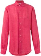 Loro Piana Andre Ml Sahara Melange Shirt, Men's, Size: Small, Red, Linen/flax
