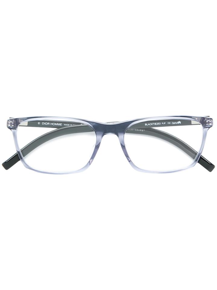 Dior Eyewear Black Tie Glasses - Blue