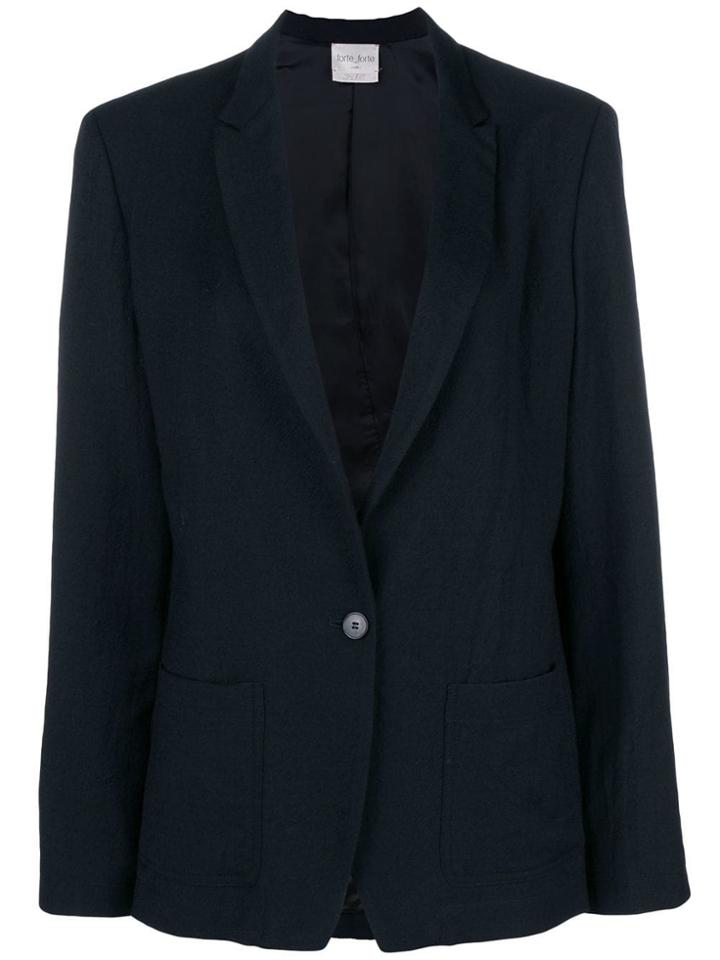 Forte Forte Classic Single-breasted Blazer - Blue