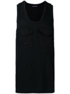 Neil Barrett Classic Tank Top, Men's, Size: Small, Black, Cotton