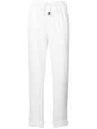 Emporio Armani Cropped Jogger Trousers - White