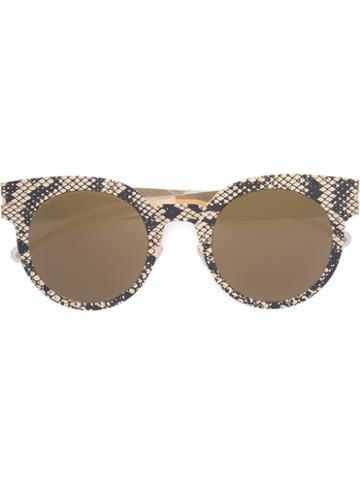 Mykita Snake Print Sunglasses, Adult Unisex, Grey, Stainless Steel