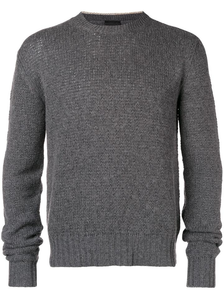 Prada Collar Insert Sweater - Grey