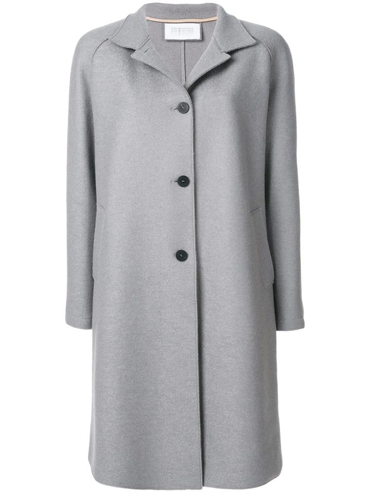 Harris Wharf London Boxy Button Up Coat - Grey