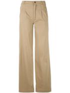 Veronique Branquinho - Wide Leg Trousers - Women - Cotton/spandex/elastane - 38, Nude/neutrals, Cotton/spandex/elastane