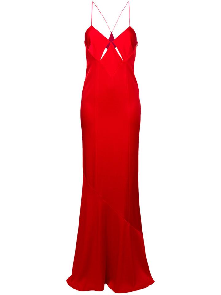 Galvan Slit Detail Flared Gown