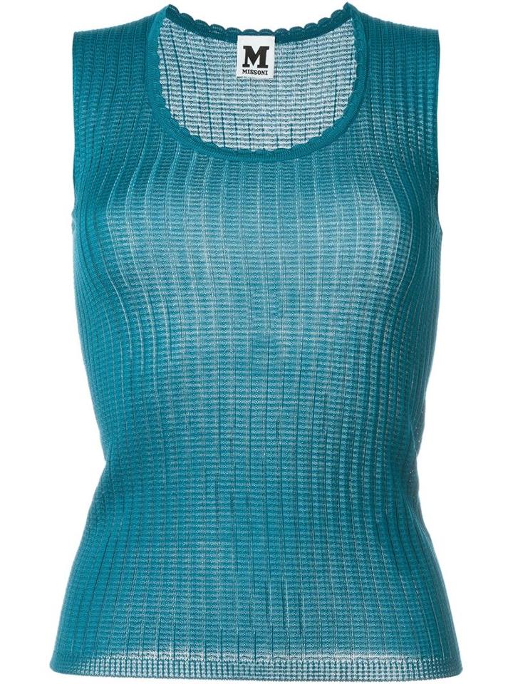 M Missoni Scallop Detail Knitted Top