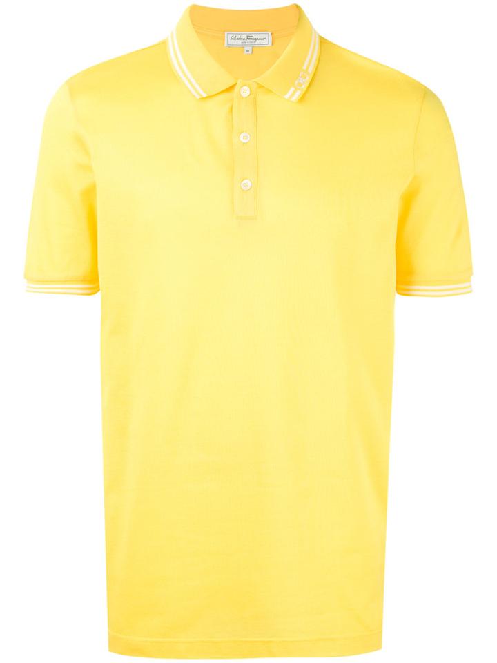 Classic Polo Shirt - Men - Cotton - S, Yellow/orange, Cotton, Salvatore Ferragamo
