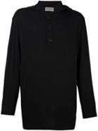 Yohji Yamamoto Half Button Sweater, Men's, Size: 3, Black, Wool