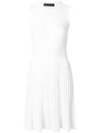 Versace Fitted Pleated Dress - White
