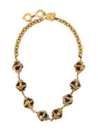 Yves Saint Laurent Vintage Coloured Beaded Necklace - Gold