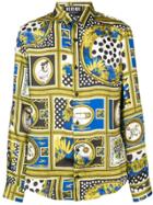 Versus Patchwork Long-sleeve Shirt - Yellow