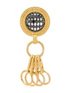Versace Pre-owned Logo-engraved Key Ring - Gold