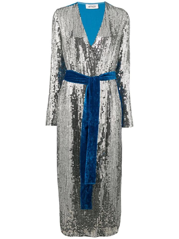 Attico Metallic Evening Dress
