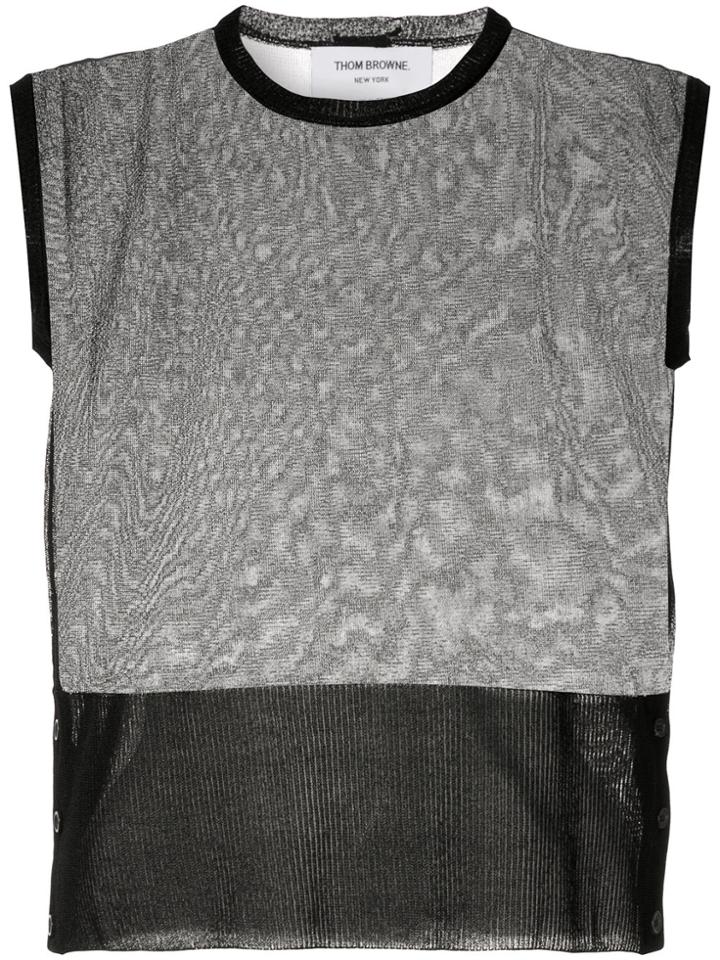Thom Browne Organza Tank - Black