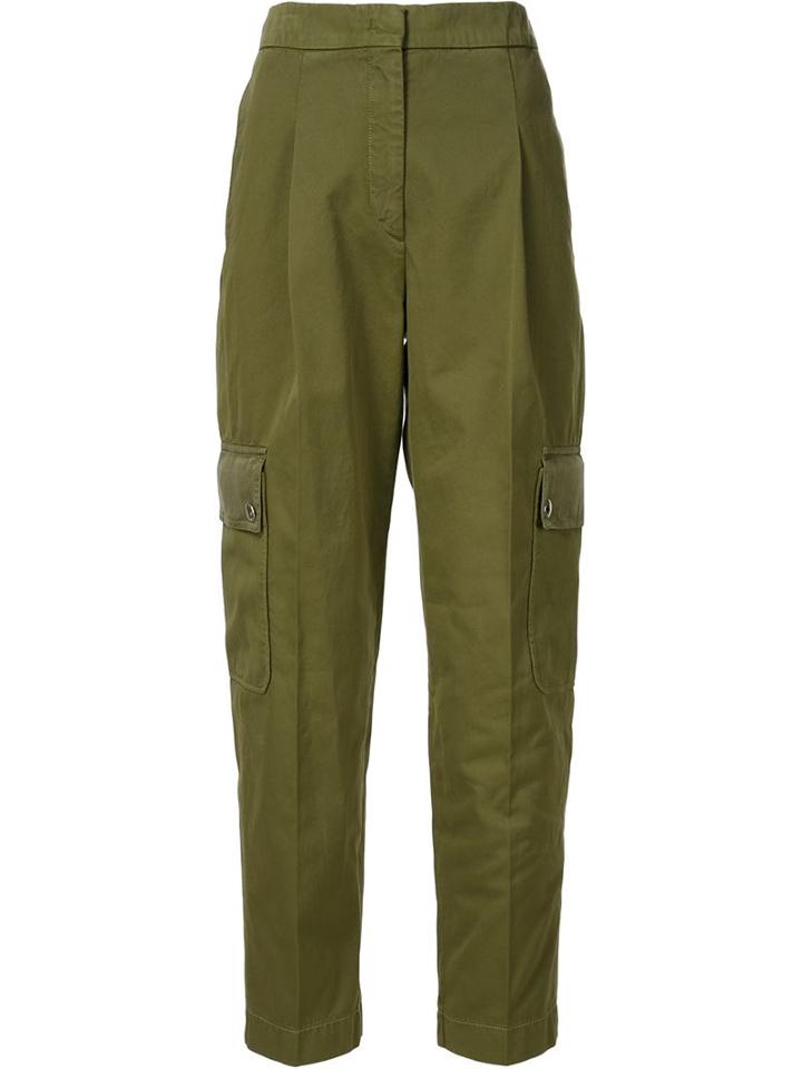 Givenchy Cargo Trousers, Women's, Size: 38, Green, Cotton
