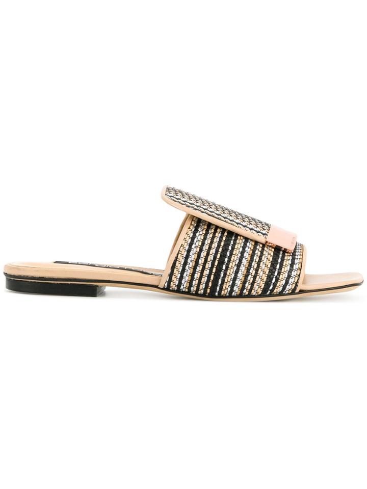 Sergio Rossi Woven Sandals - Nude & Neutrals