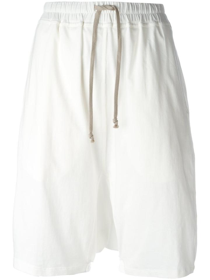 Rick Owens Drkshdw - Drawstring Shorts - Women - Cotton - L, Women's, White, Cotton