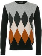 Ballantyne Diamond Patterned Sweater - Black