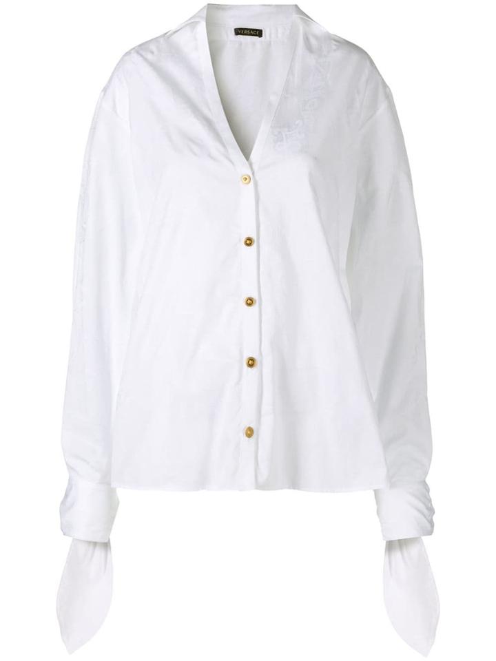Versace V-neck Blouse - White