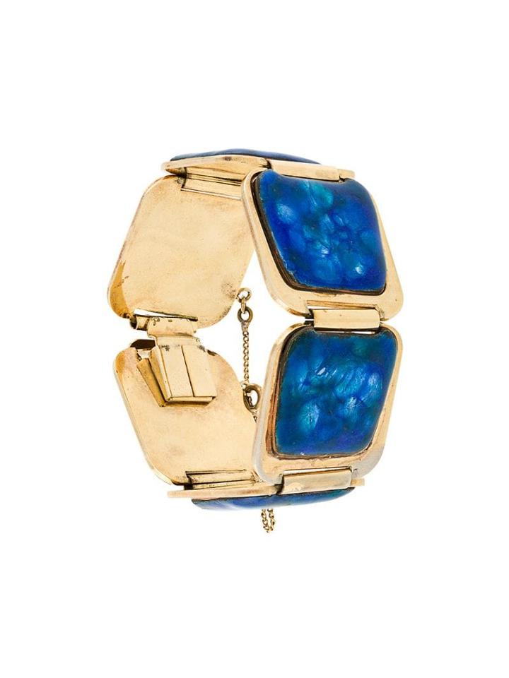 Rewind Vintage Affairs 1970's Embellished Bracelet - Metallic