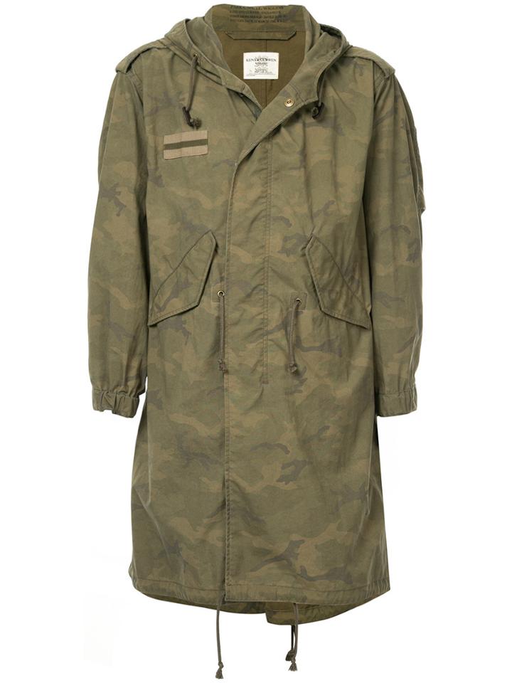 Kent & Curwen Camouflage Print Parka - Brown