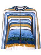 Tory Burch Fringed Jacket, Women's, Size: Small, Cotton