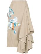 Romance Was Born Ritual Embroidered Skirt - Nude & Neutrals