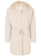 Max & Moi Belted Ribbed Cardigan - Nude & Neutrals