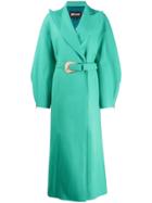 Just Cavalli Oversized Belted Midi Coat - Green
