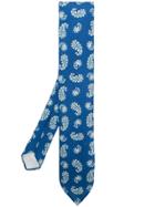Lardini Paisley Print Tie - Blue