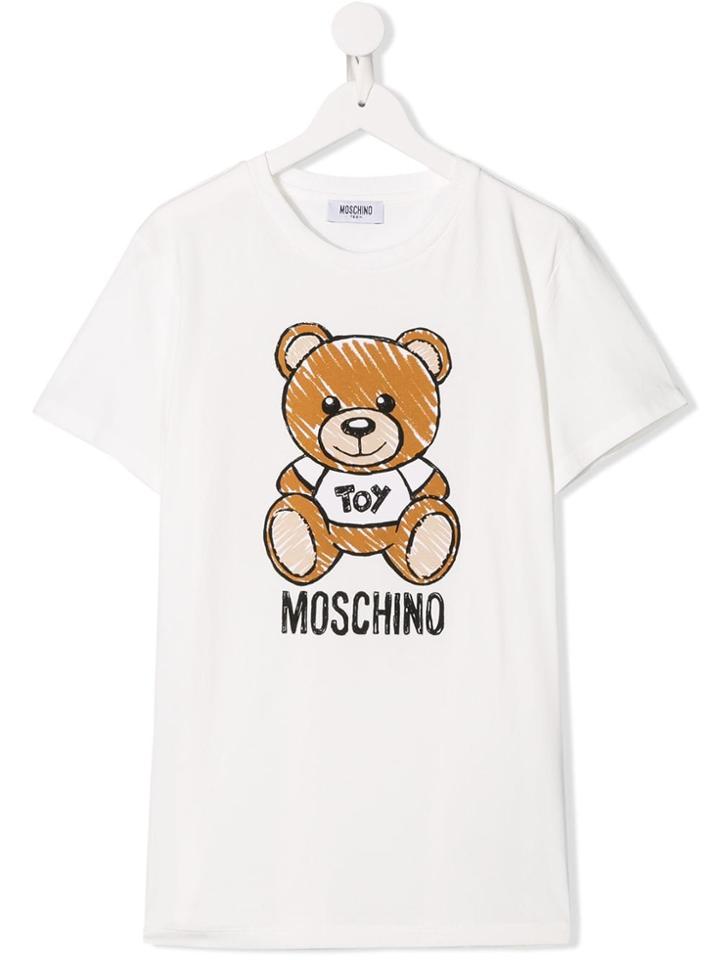 Moschino Kids Brushstroke Toy Print T-shirt - White