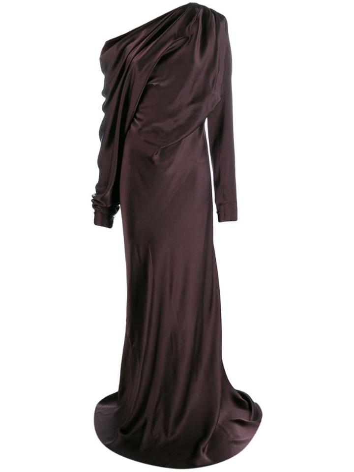Litkovskaya Draped Cold Shoulder Dress - Red