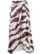 Isabel Marant Printed Wrap Skirt - Neutrals